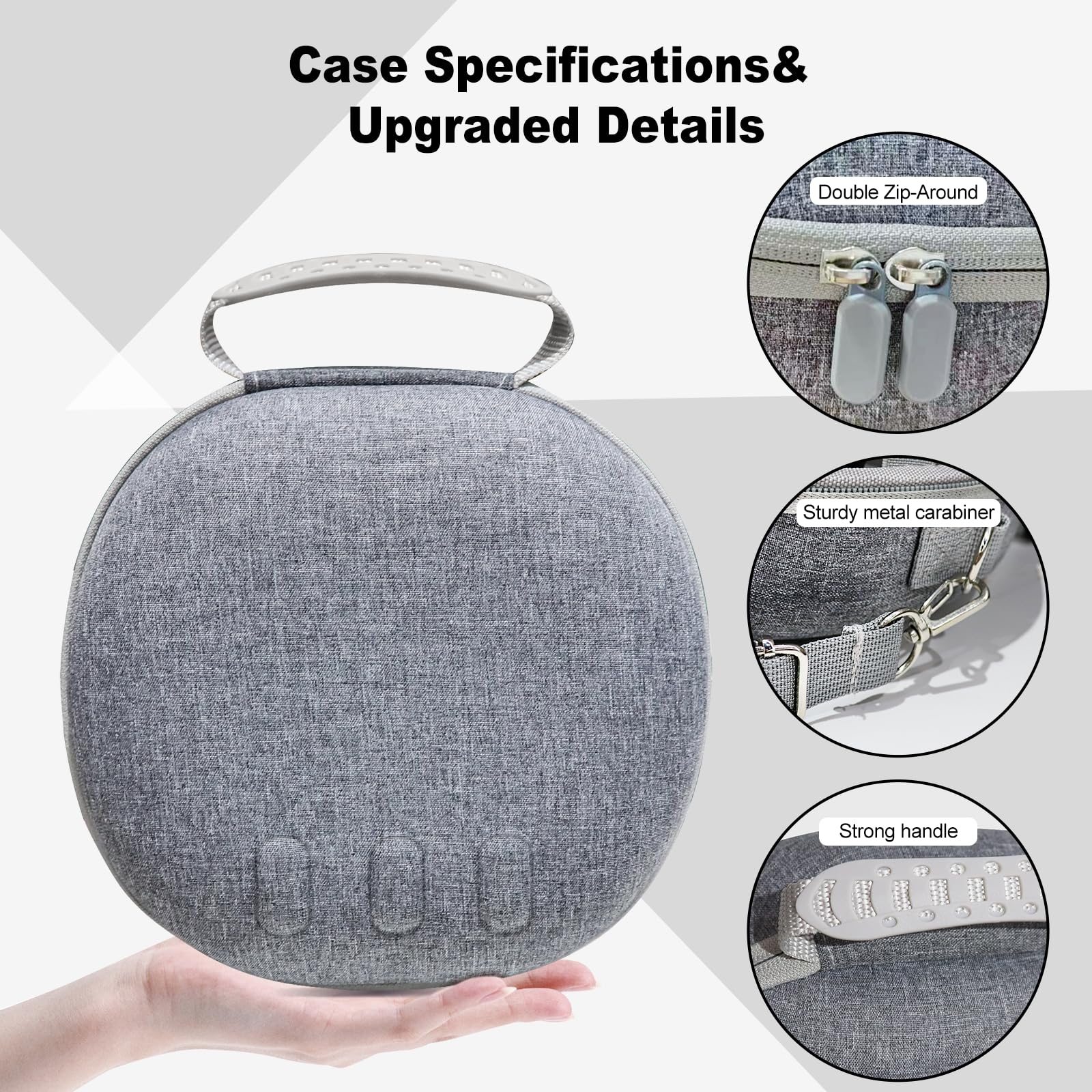 EJGAME Durable Hard Carrying Case for Meta Quest 3 VR Headset & Accessories - Protective Storage for Touch Controllers, Charger & Cables | Travel-Friendly Design for Home, Office & Gaming Events