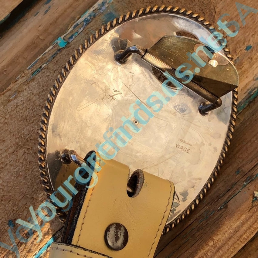 Tony Lama Sterling Silver Western Trophy Buckle Belt for Men – Perfect for Cowboy Boots, Rodeo Events & Western Fashion