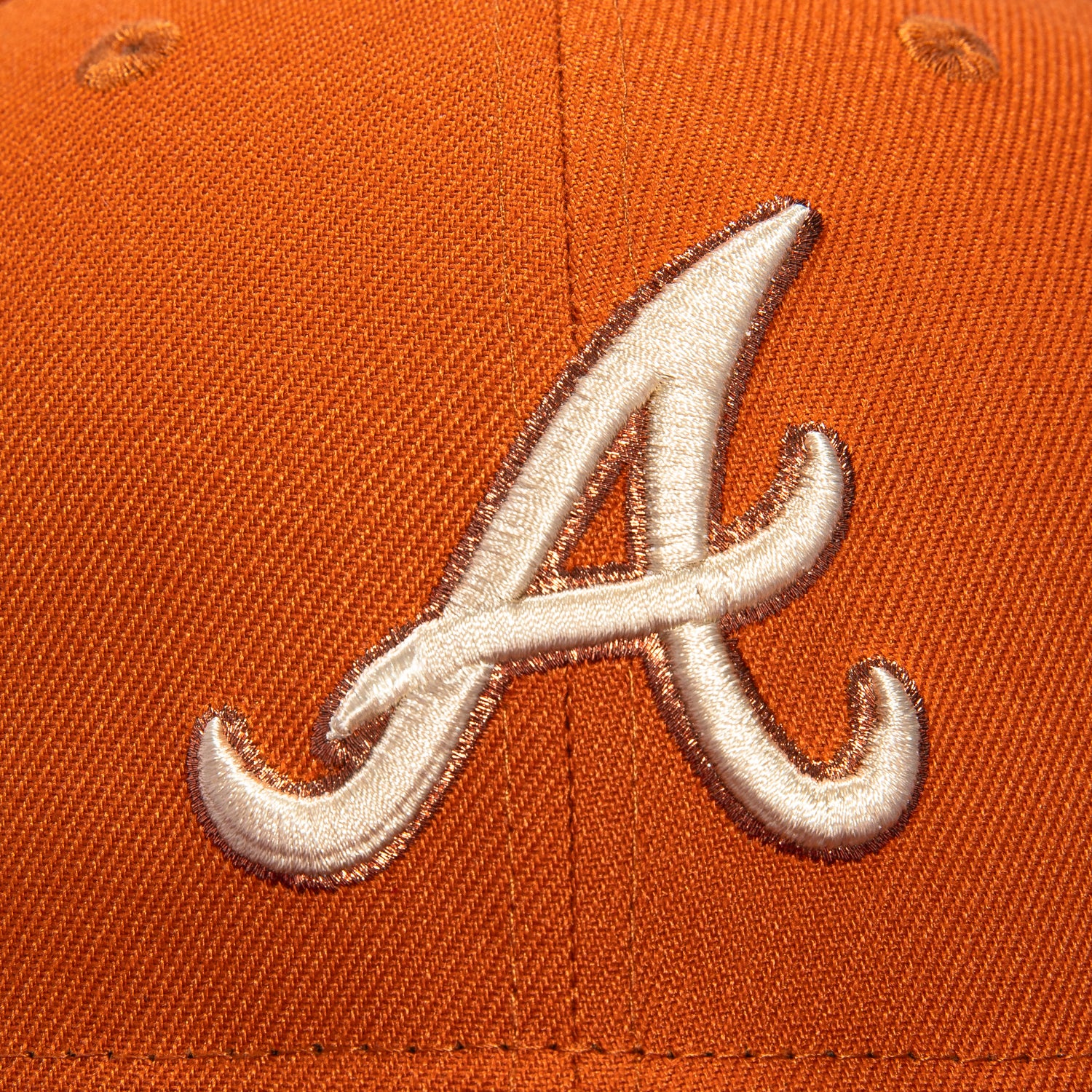 New Era 59Fifty Atlanta Braves Inaugural Season Patch Snapback Hat - Burnt Orange & Cardinal Red | MLB Baseball Cap for Fans & Collectors | Perfect for Games, Tailgating & Everyday Wear