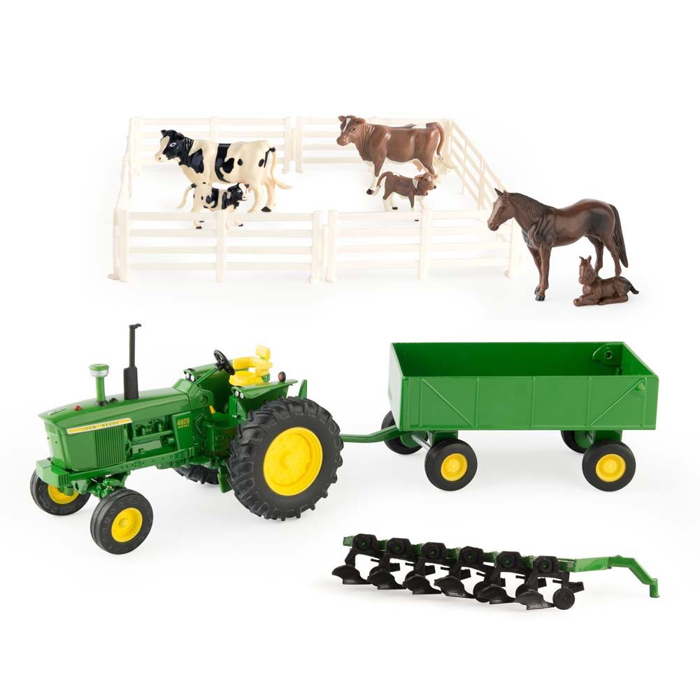 John Deere Farm Toy Playset for Kids - Tractor & Farm Animal Set - Educational Pretend Play for Toddlers & Children - Perfect for Indoor & Outdoor Farm-Themed Playtime