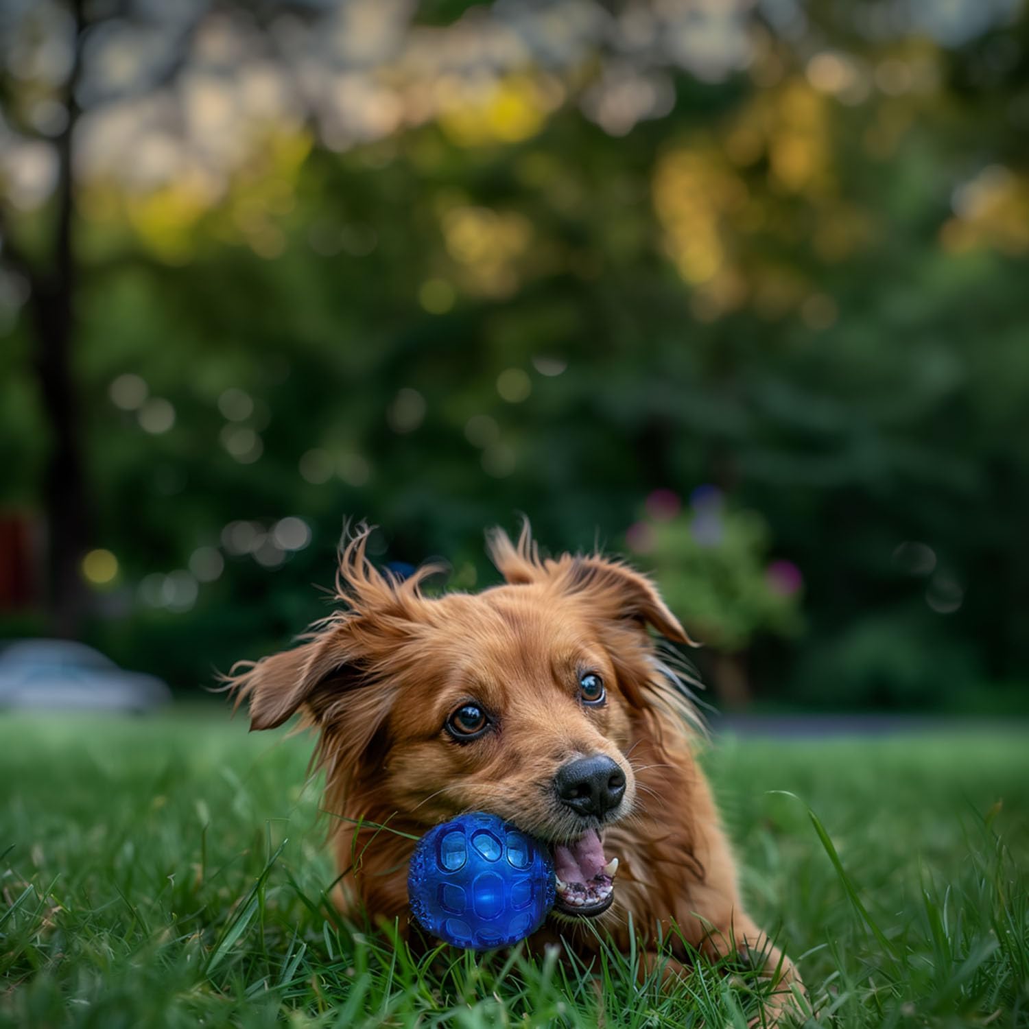 Durable Squeaky Dog Balls Set - Interactive Treat Dispensing Chew Toys for Small & Medium Dogs | Natural Rubber Bouncy Balls for Teeth Cleaning & Playtime | Perfect for Indoor Fetch, Outdoor Play & Training Rewards