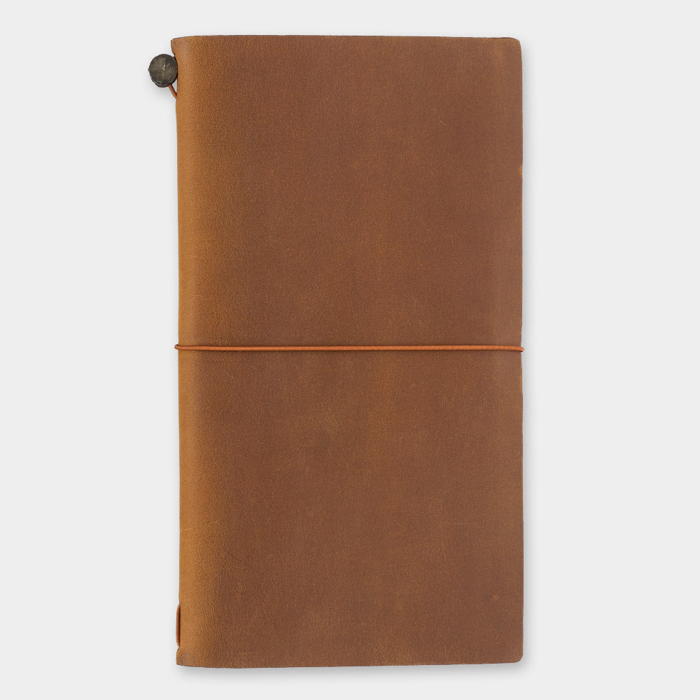 TRAVELER'S COMPANY TRAVELER'S Notebook Starter Kit - Regular Size Camel Brown Leather Journal for Writing, Sketching & Travel | Perfect Travel Companion, Gift for Writers & Artists