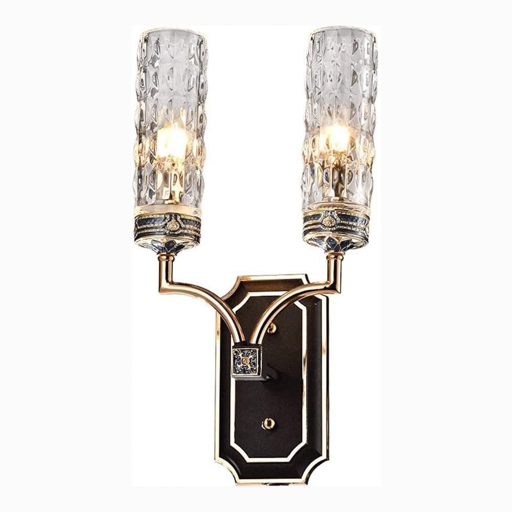 Crystal Wall Lamp - Chrome Finish Modern Metal Wall Sconce with Glass Shade | Elegant Lighting for Bathroom, Bedroom, Living Room & Hallway | Perfect for Ambient & Accent Lighting