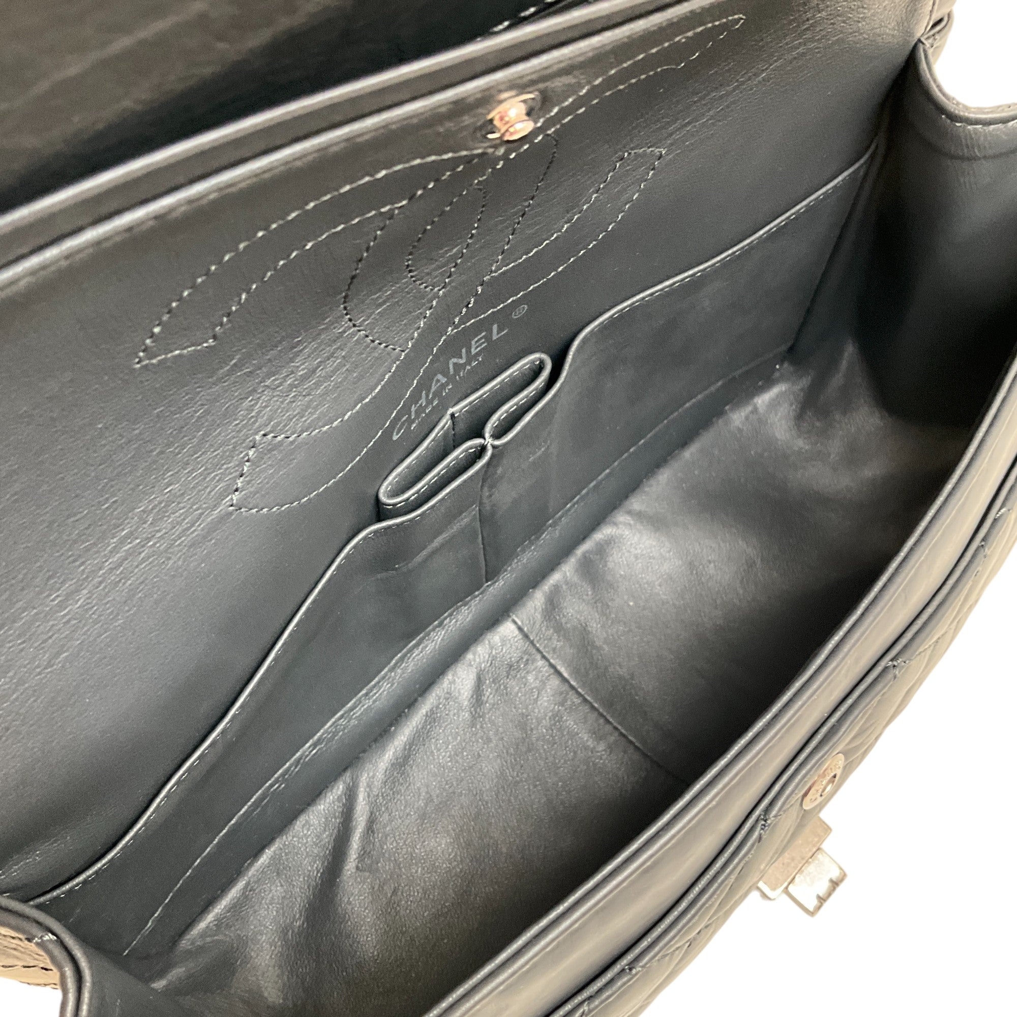 Chanel Grey Aged Calfskin Reissue 2.55 Shoulder Bag - Vintage Luxury Handbag for Women, Classic Designer Crossbody Purse - Perfect for Date Night, Office & Special Occasions