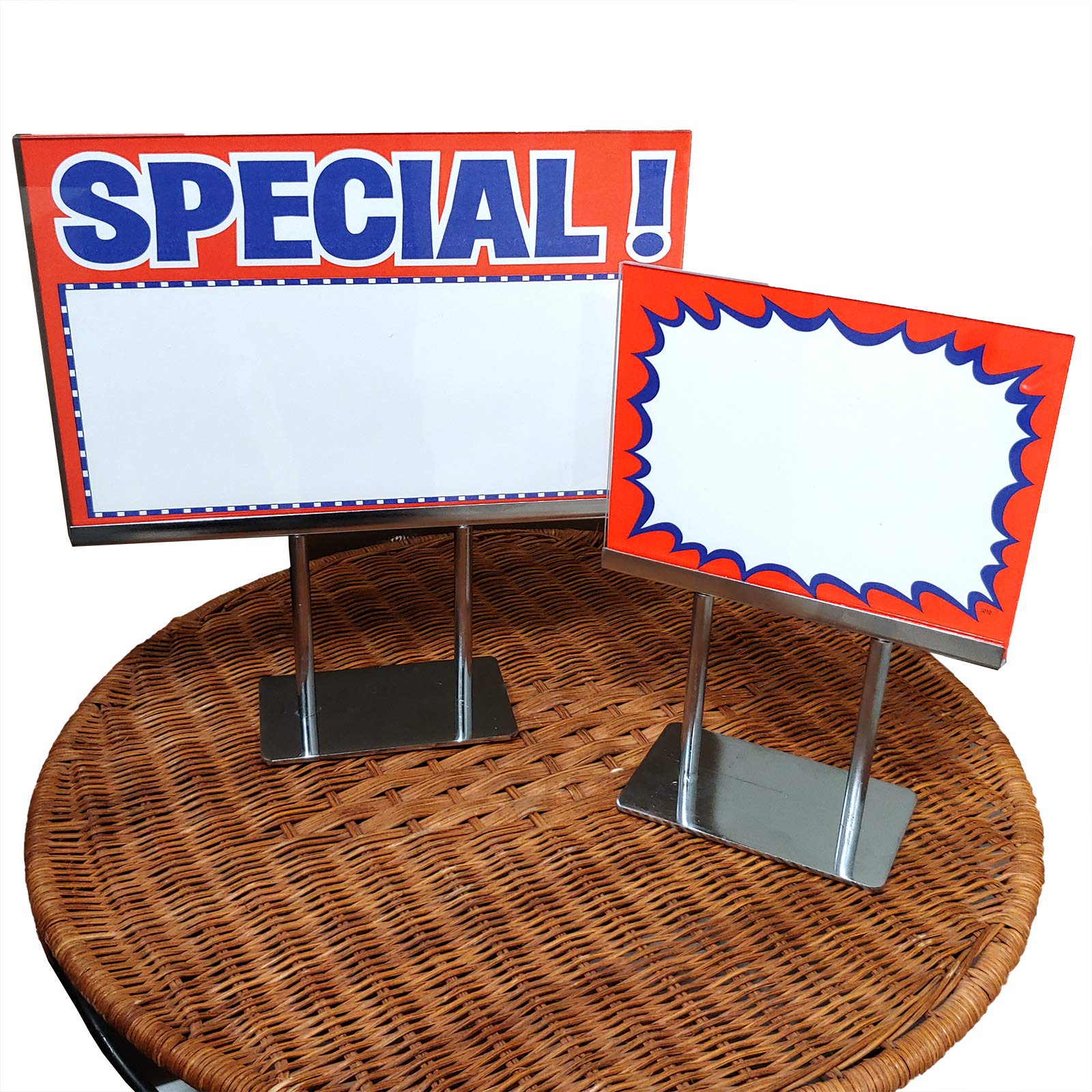10 Pack Heavy Duty Acrylic Countertop Sign Holders - 11.5