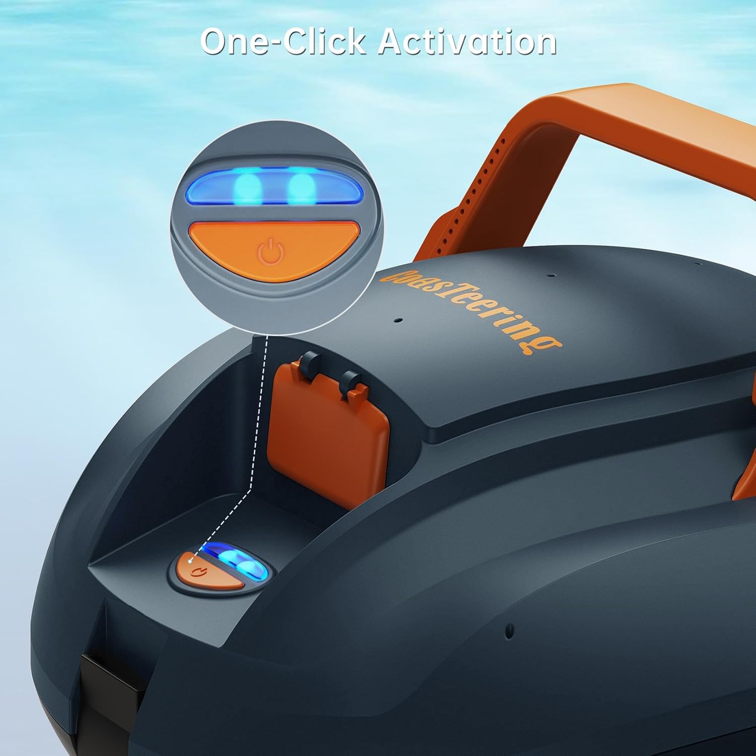 **Cordless Robotic Pool Cleaner - Powerful Suction, 100 Min Runtime, Fast Charging, Self-Parking - Ideal for Above Ground Pools up to 850 Sq.ft - Perfect for In-Ground & Above Ground Swimming Pools, Spas, and Hot Tubs**