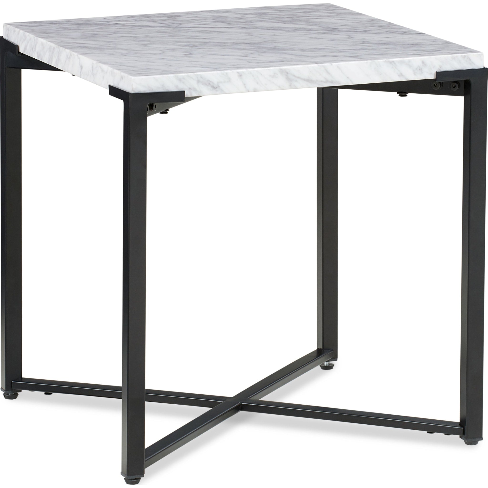 Saxon End Table in Matte Black - Modern Nightstand or Living Room Accent Table for Small Spaces - Perfect for Bedroom, Apartment, and Office Use