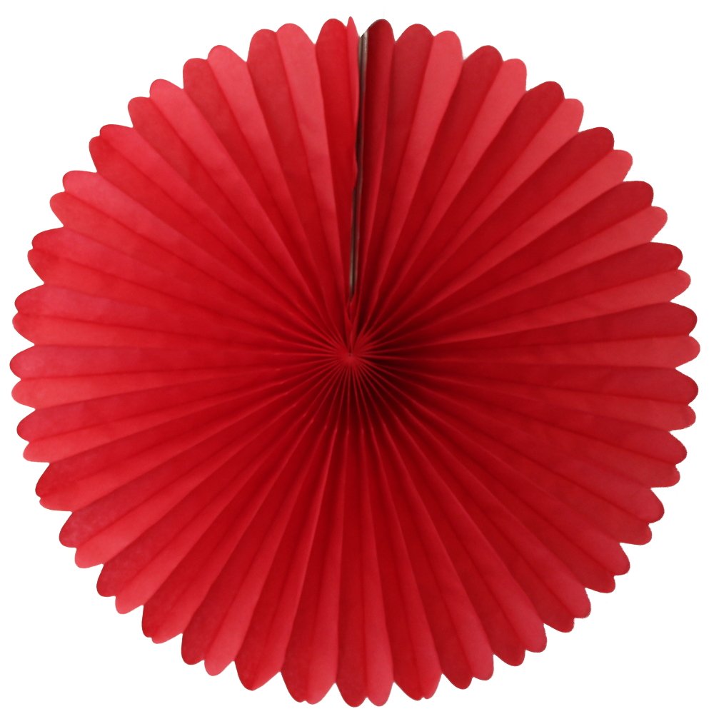 8-Piece Tissue Paper Fan Decorations Set - Red & Dark Blue (21, 18, 13 Inches) for Party, Wedding, Baby Shower & Home Decor