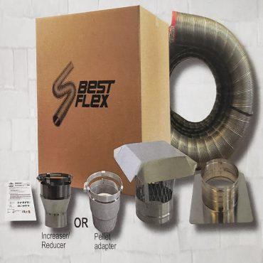 25' x 3 Stainless Steel Chimney Pipe Kit for HP22I & HP22I SS - Compatible with Wood Stove, Fireplace & Heating Systems - Durable Venting Solution for Home & Outdoor Use