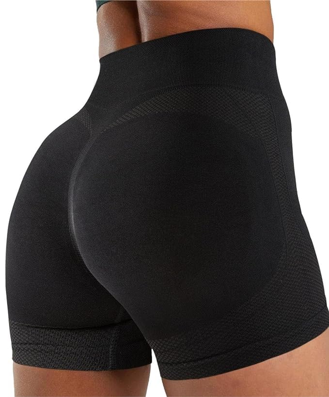 Fshway Women's High Waisted Booty Scrunch Seamless Workout Shorts - Gym, Running, Cycling & Fitness Shorts for Women - Perfect for Yoga, HIIT, Jogging & Active Wear