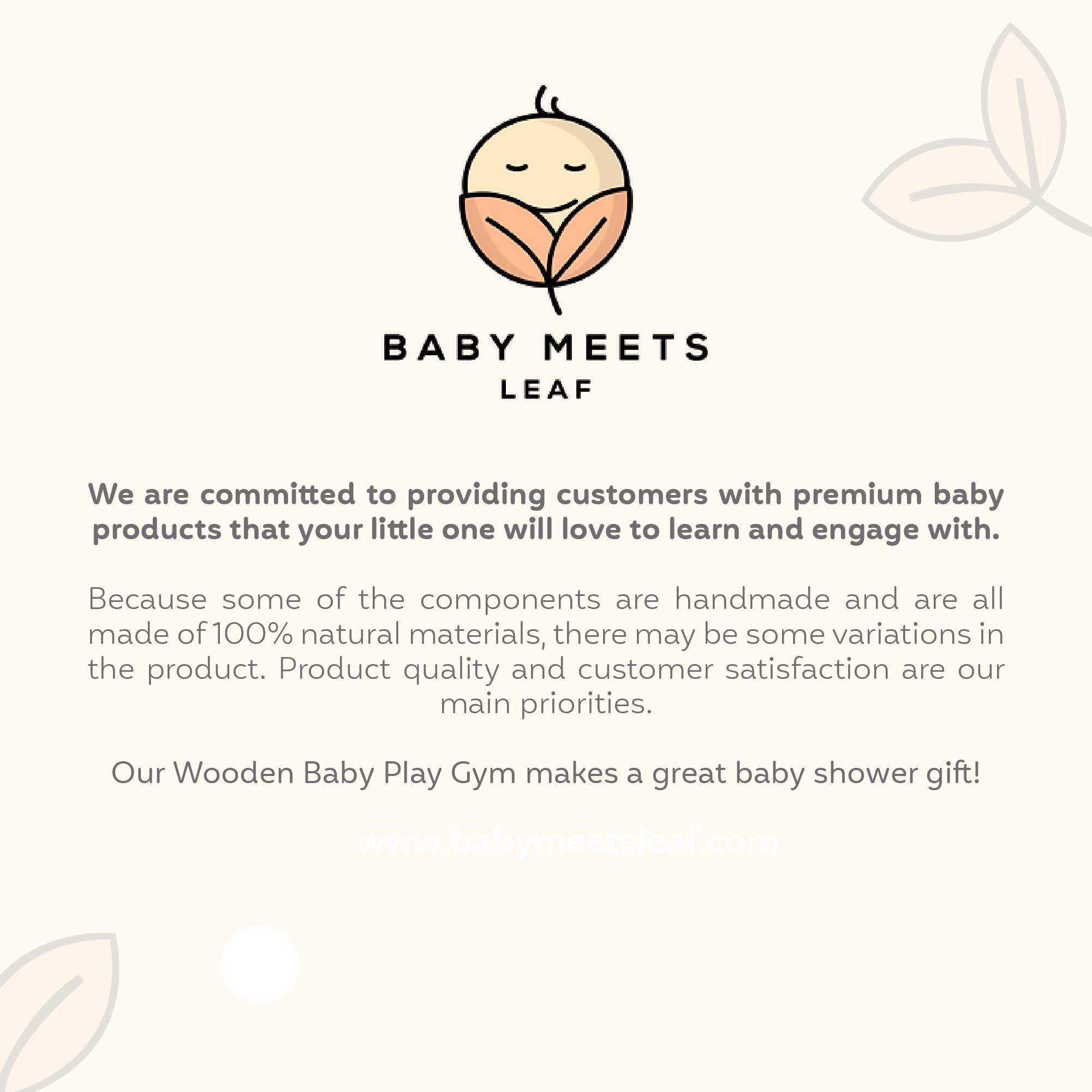 Premium Wooden Baby Play Gym - Natural Non-Toxic Infant Activity Gym with Tummy Time Mat | Newborn Developmental Toy for Crawling & Sensory Play | Perfect Baby Shower Gift & Registry Essential