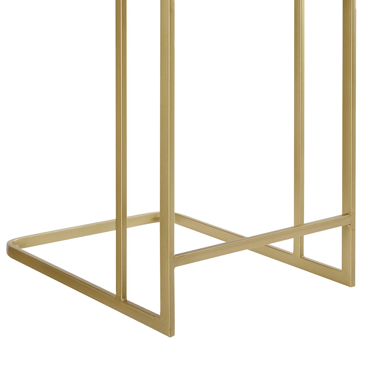 SEI Furniture Fallon Marble Coffee Table with Gold Metal Base - Modern Living Room Accent Table for Small Spaces, Home Decor & Entertaining
