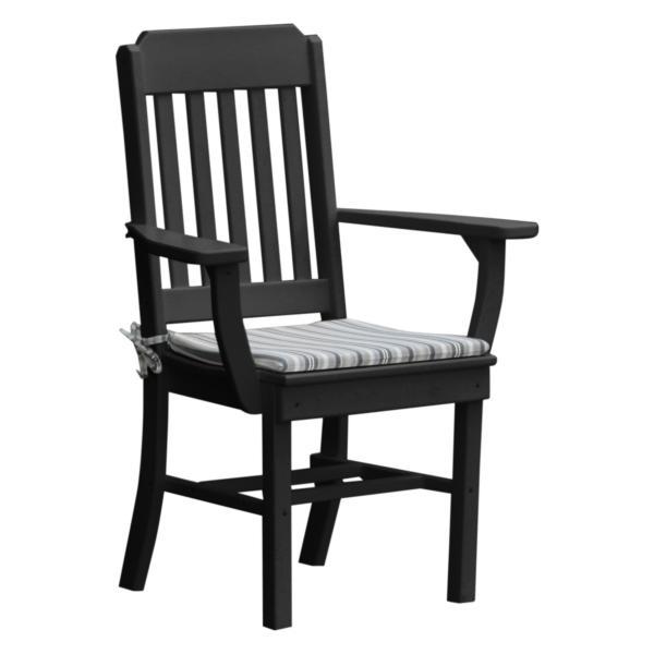 Stylish Traditional Dining Chairs with Arms - Solid Wood Upholstered Side Chairs for Formal Dining Room, Kitchen, and Home Decor