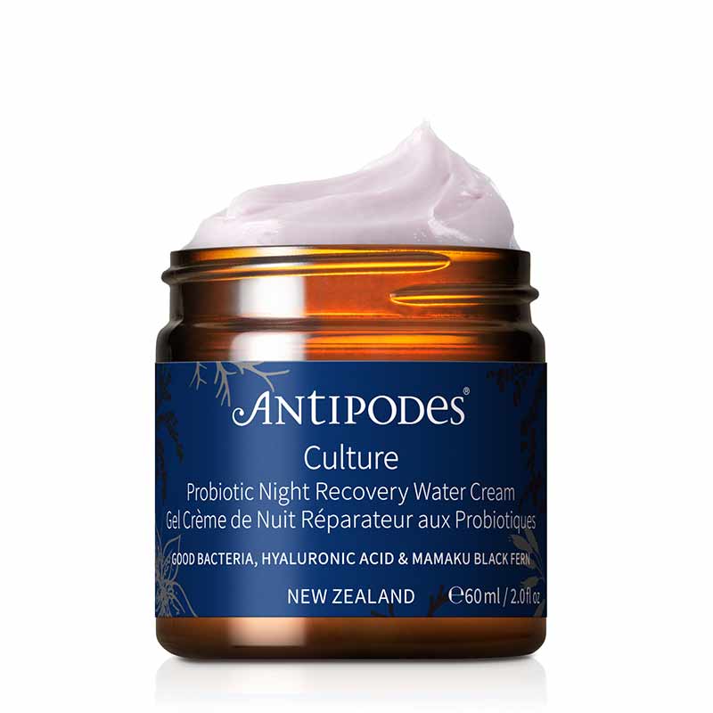 Antipodes Probiotic Night Recovery Water Cream - Hydrating & Anti-Aging Face Moisturizer for Overnight Skin Repair - Perfect for Dry, Sensitive Skin & Nighttime Skincare Routine