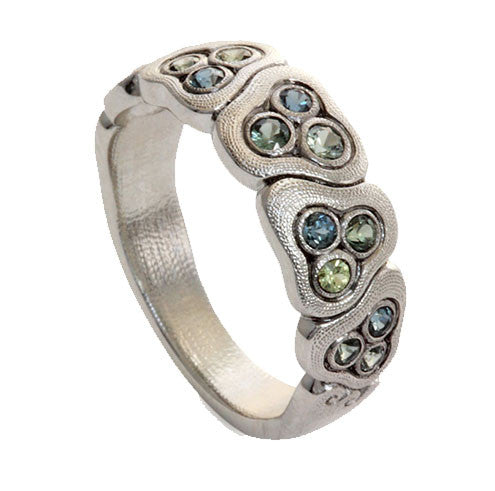 Alex Sepkus Swirling Water Large Band Ring - 925 Sterling Silver Statement Jewelry for Women | Elegant Gift for Anniversary, Birthday & Special Occasions | Perfect for Evening Parties, Weddings & Date Nights