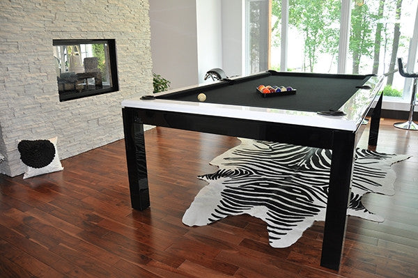 Canada Billiard La Condo Evolution Dining Pool Table - Premium Convertible Game Table for Dining & Billiards | Perfect for Home Entertainment, Game Rooms & Man Caves