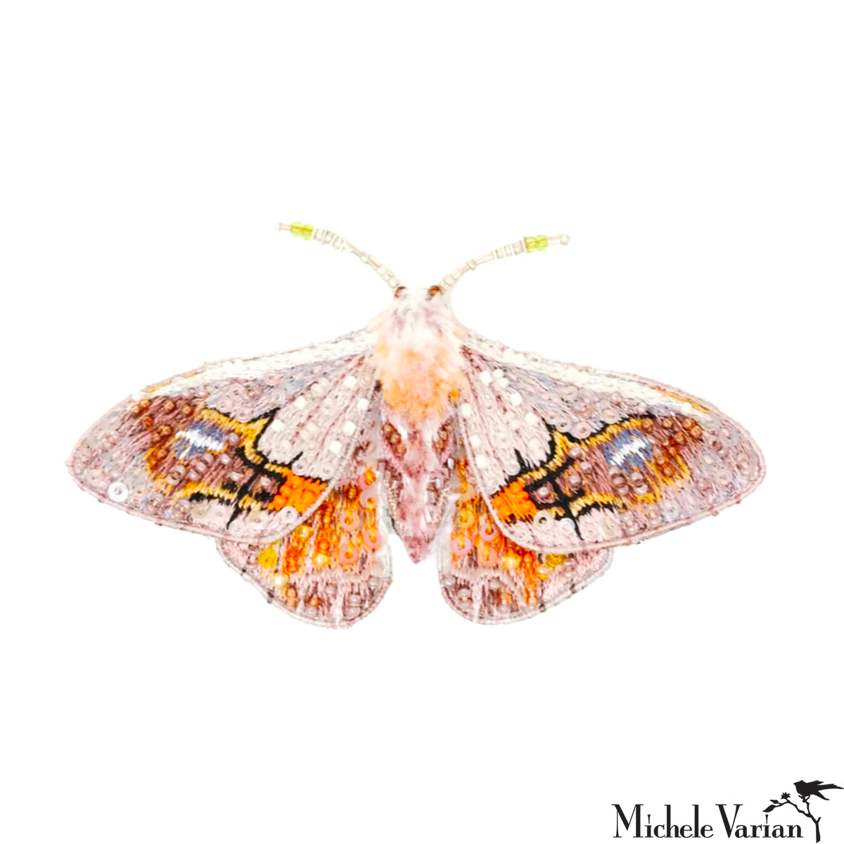 Vintage Drepanid Moth Brooch Pin - Elegant Insect Jewelry for Women, Handmade Butterfly Accessory for Blazers, Scarves & Hats - Perfect for Weddings, Parties & Fashion Outfits