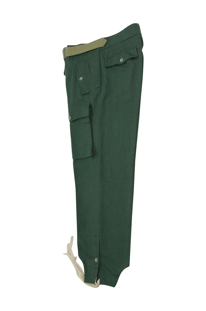 Original German WWII Heer Panzer Summer HBT Reed Green Trousers - Authentic Reproduction for Reenactment, Cosplay & Military Collectors