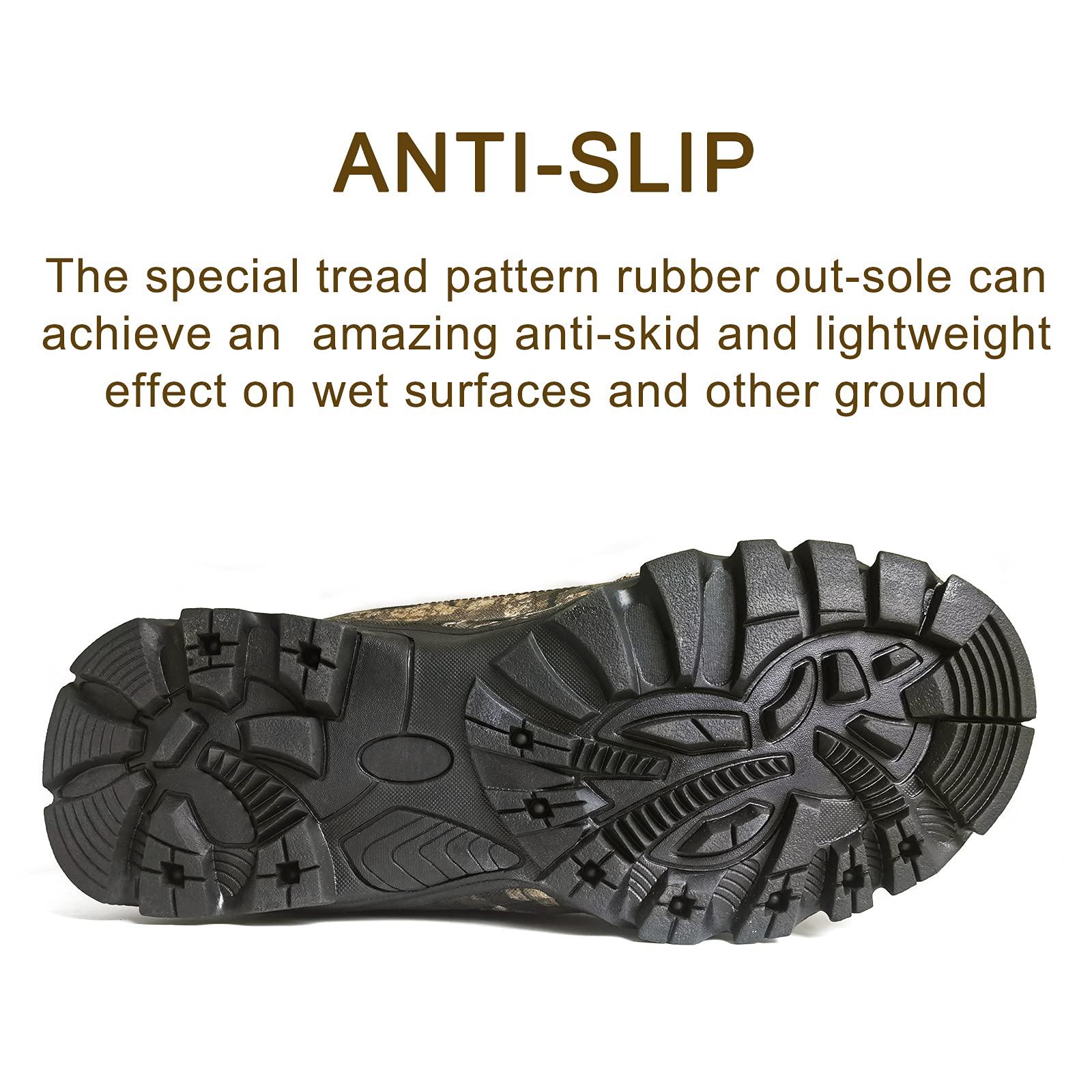 Men's 8 Fans Hunting Boots - 800g Thinsulate Insulated Winter Boots with Memory Foam Insole for Turkey Hunting, Hiking & Outdoor Adventures - Perfect for Cold Weather Hunting and Winter Hiking