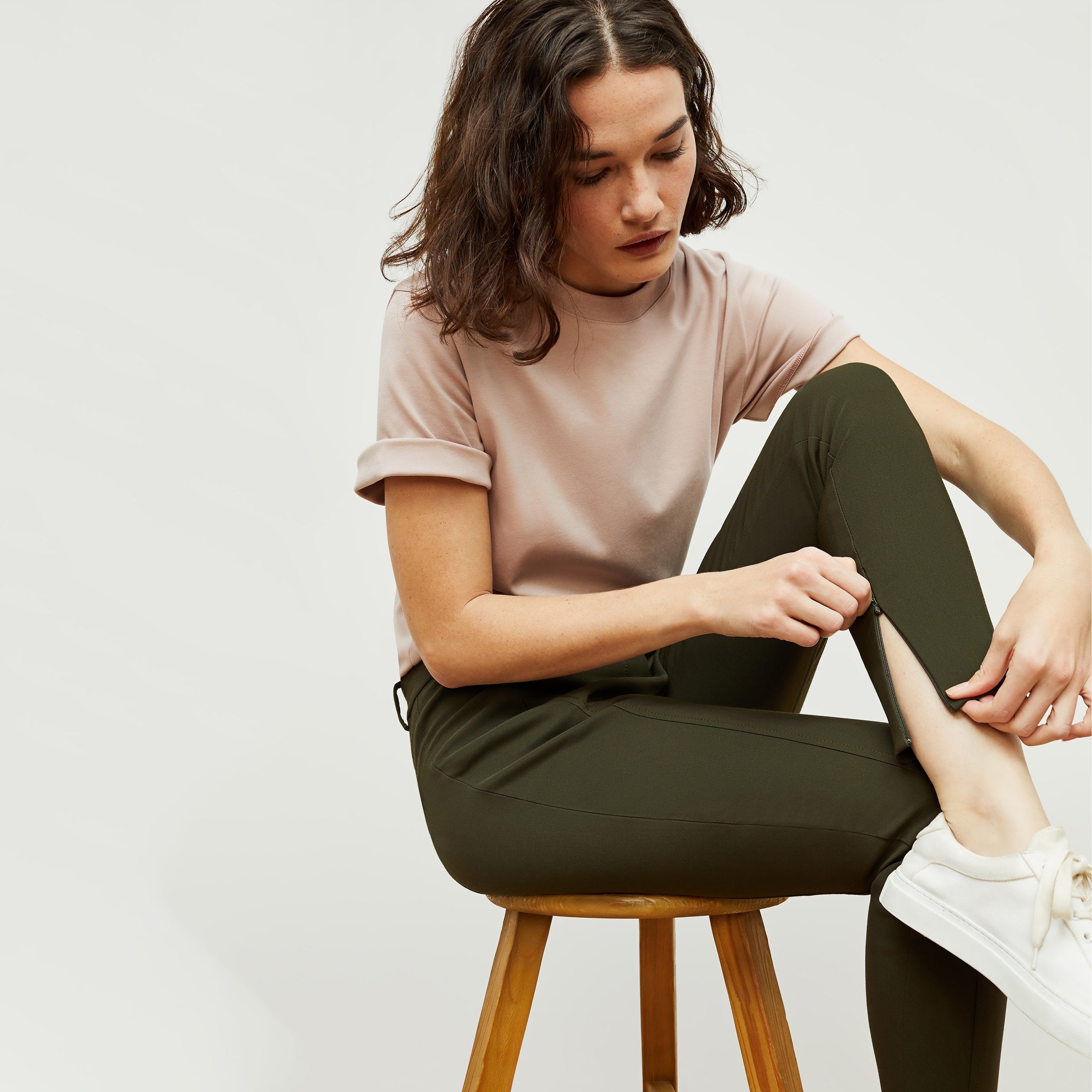 Curie Pant PowerStretch Pro - High-Performance Stretch Pants for Women in Dark Olive | Perfect for Yoga, Hiking & Outdoor Activities