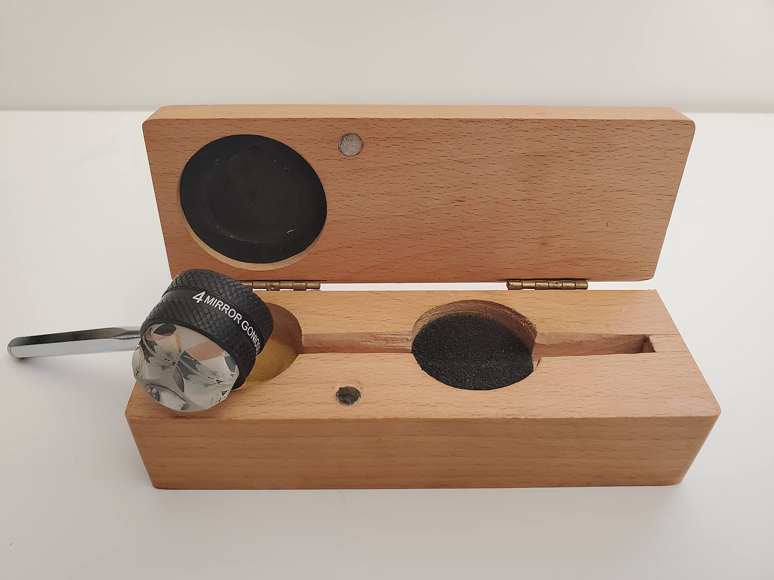 Premium 4 Mirror Gonioscope for Ophthalmology - High-Quality Ophthalmic Lens with Protective Wooden Box - Ideal for Eye Exams, Glaucoma Diagnosis & Clinical Use