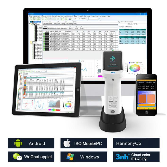 ST700D Plus Handheld Array Spectrophotometer - Portable Color Measurement Device for Paint, Textile & Printing Industries | Lab & Field Use