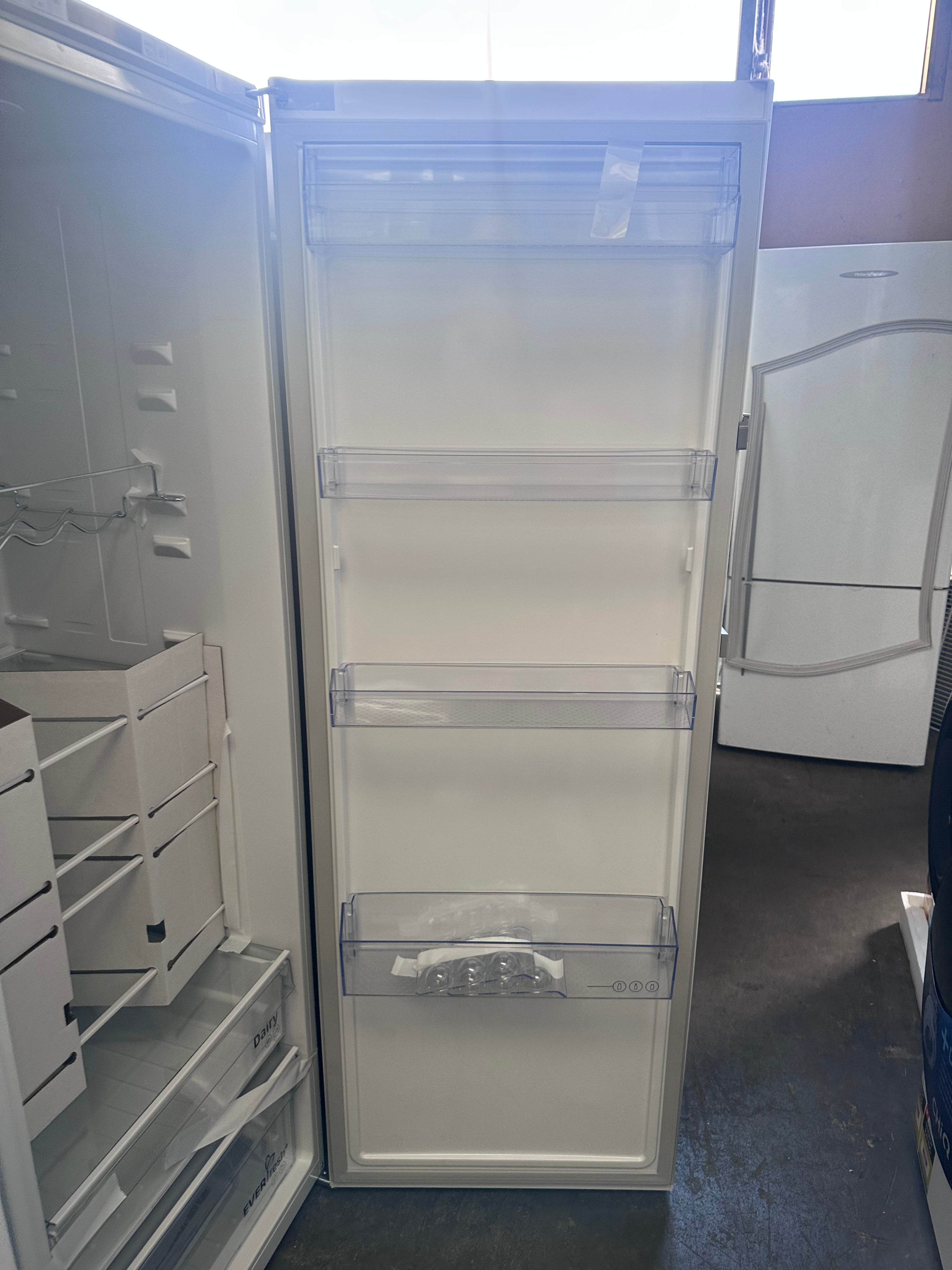 Beko 351L BAF369W Upright All Fridge - Factory Second | Energy Efficient Large Capacity Refrigerator for Home, Kitchen & Restaurant Use