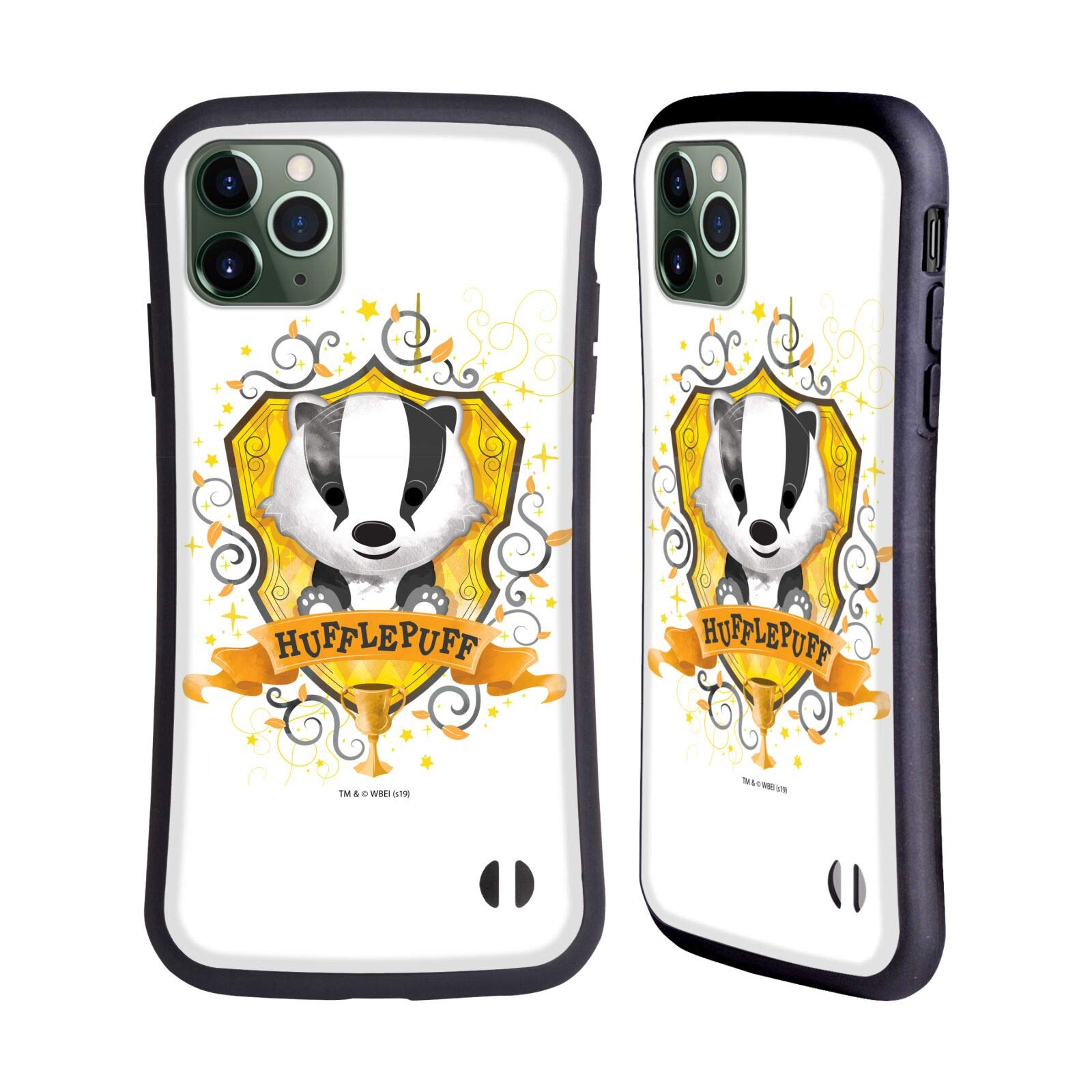 Official Harry Potter Hufflepuff Deathly Hallows II iPhone 11 Pro Max Case - Licensed Hufflepuff Phone Cover for Apple iPhone 11 Pro Max - Perfect for Potter Fans, School, Work & Daily Use