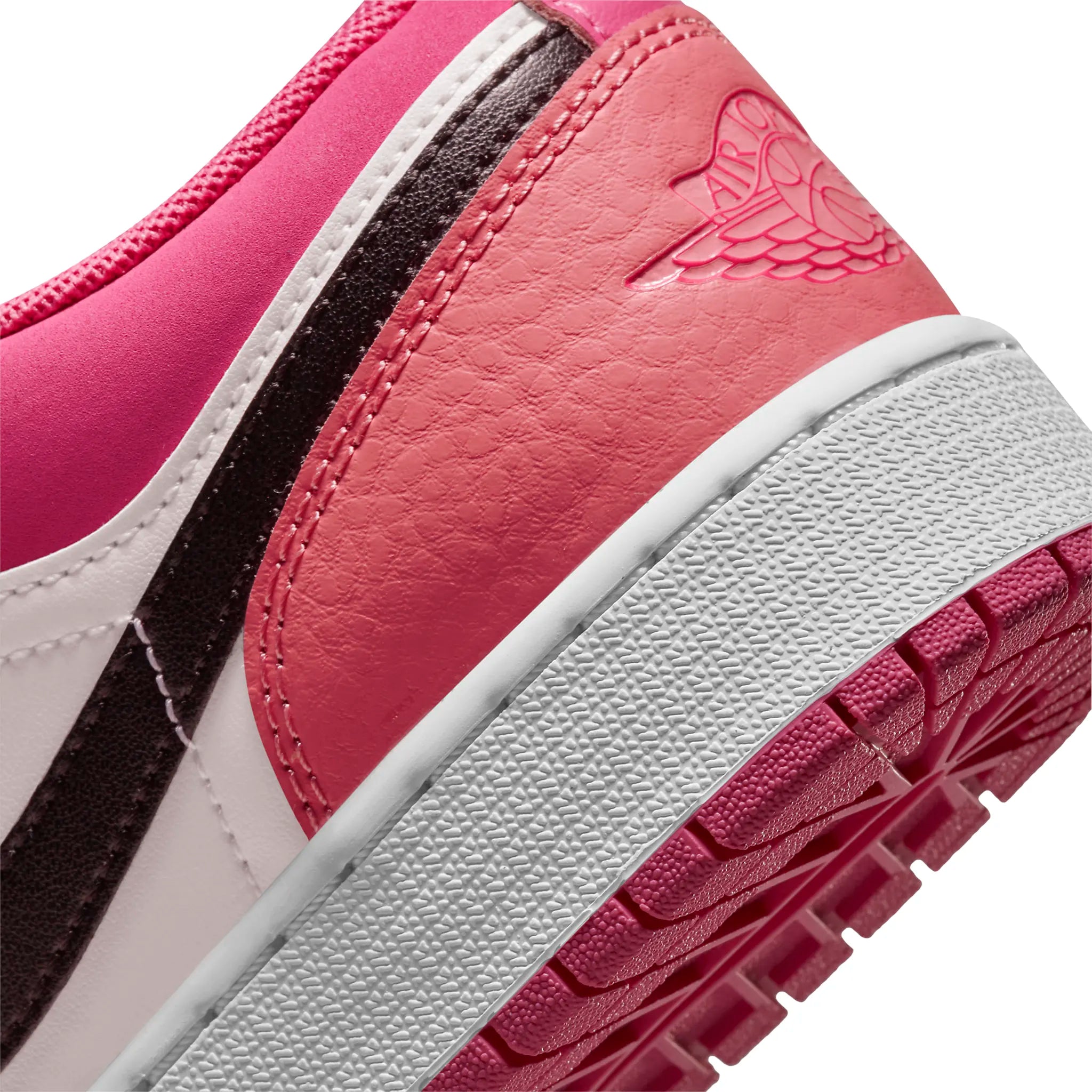 Air Jordan 1 Low Pink Red Girls' Sneakers - Comfortable Basketball Shoes for Kids & Teens - Perfect for School, Sports, and Casual Wear