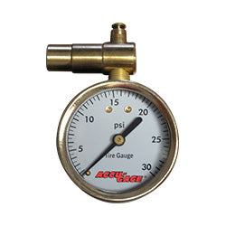Accu Gage Presta Valve Dial Gauge - High Precision 30psi Tire Pressure Gauge for Bikes, Motorcycles & Scooters - Perfect for Cycling, Commuting & Outdoor Adventures