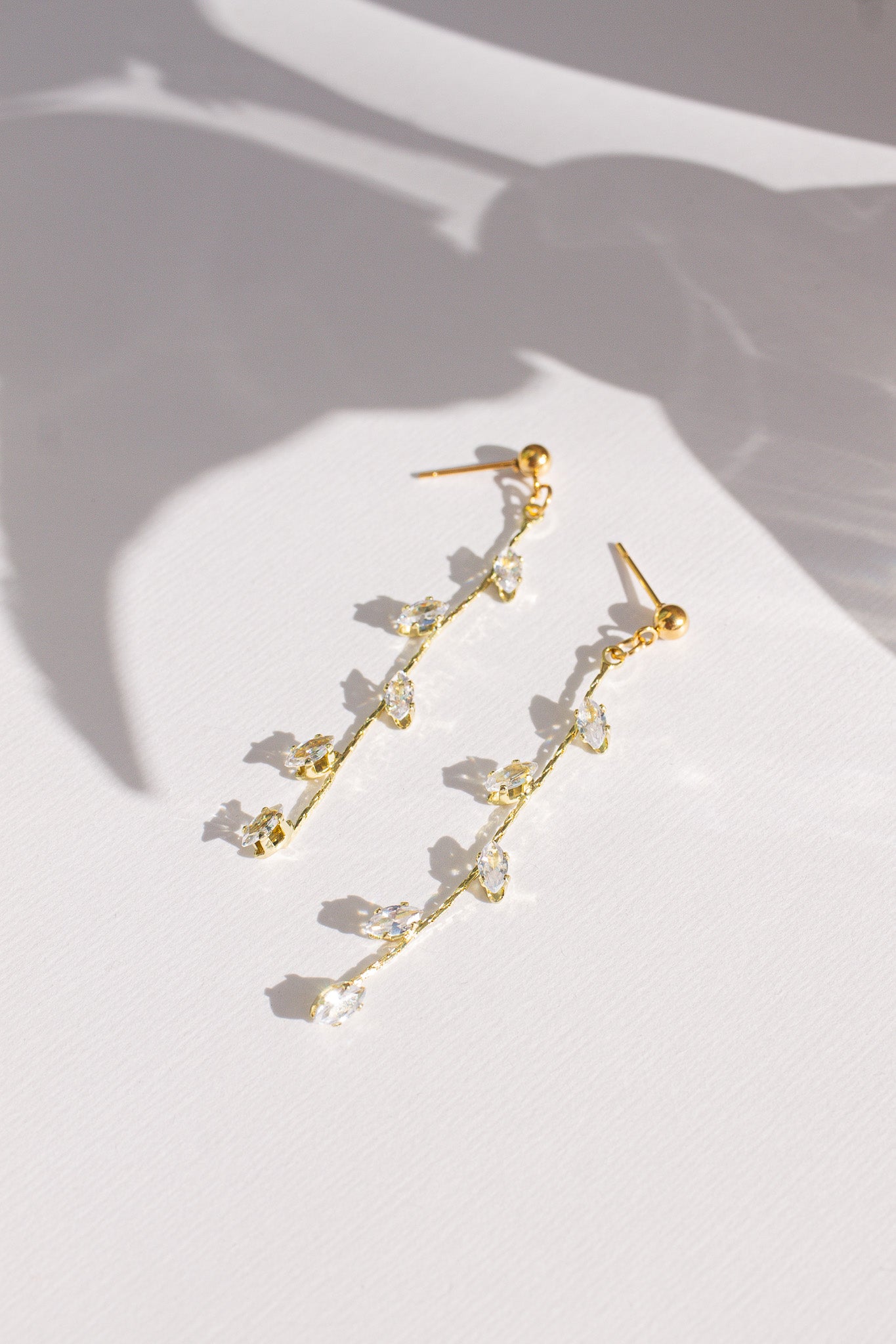 Daphne Dangle Earrings for Women - Elegant Gold Hoop Earrings with Crystals | Perfect for Parties, Weddings & Everyday Wear