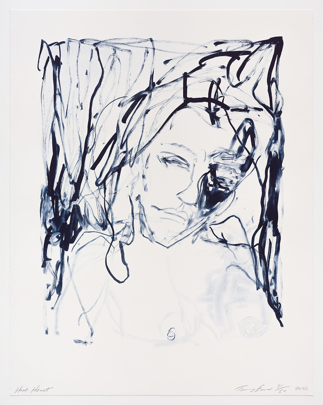 Hurt Heart Art Print by Tracey Emin - Emotional Wall Decor for Home, Office & Gifts | Contemporary Artwork for Living Rooms & Bedrooms