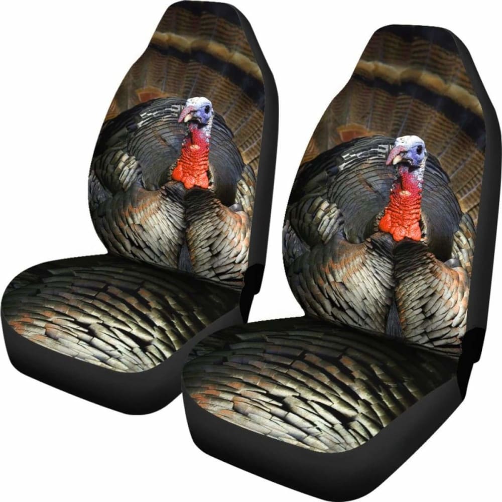 2Pcs Premium Turkey Car Seat Covers - Universal Fit for Most Vehicles - Waterproof & Durable Protection - Perfect for Road Trips, Camping, and Daily Commute