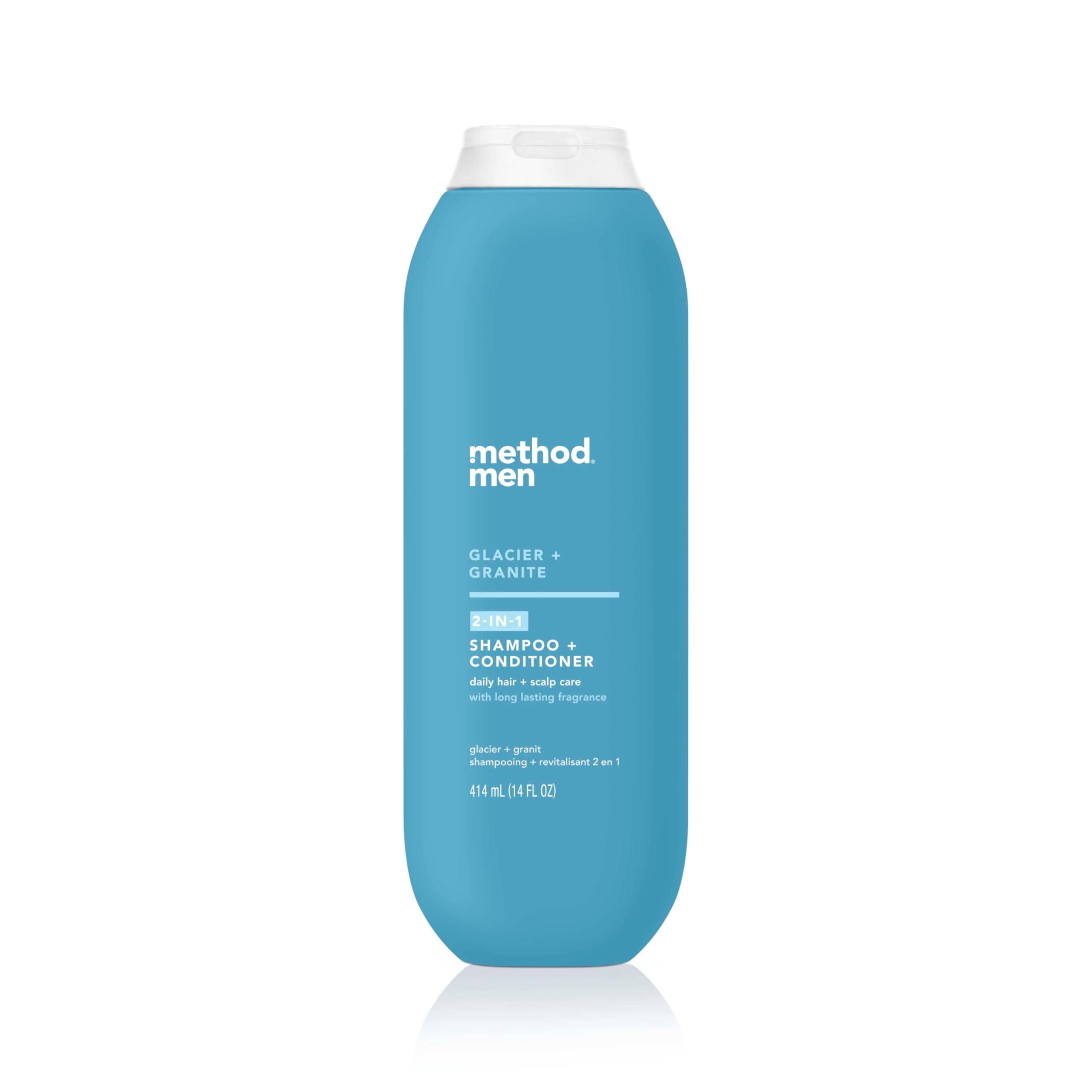 Method Men 2-in-1 Shampoo & Conditioner for Men - Glacier & Granite Scent - 14 oz Hydrating Hair Care - Perfect for Gym, Travel & Daily Use