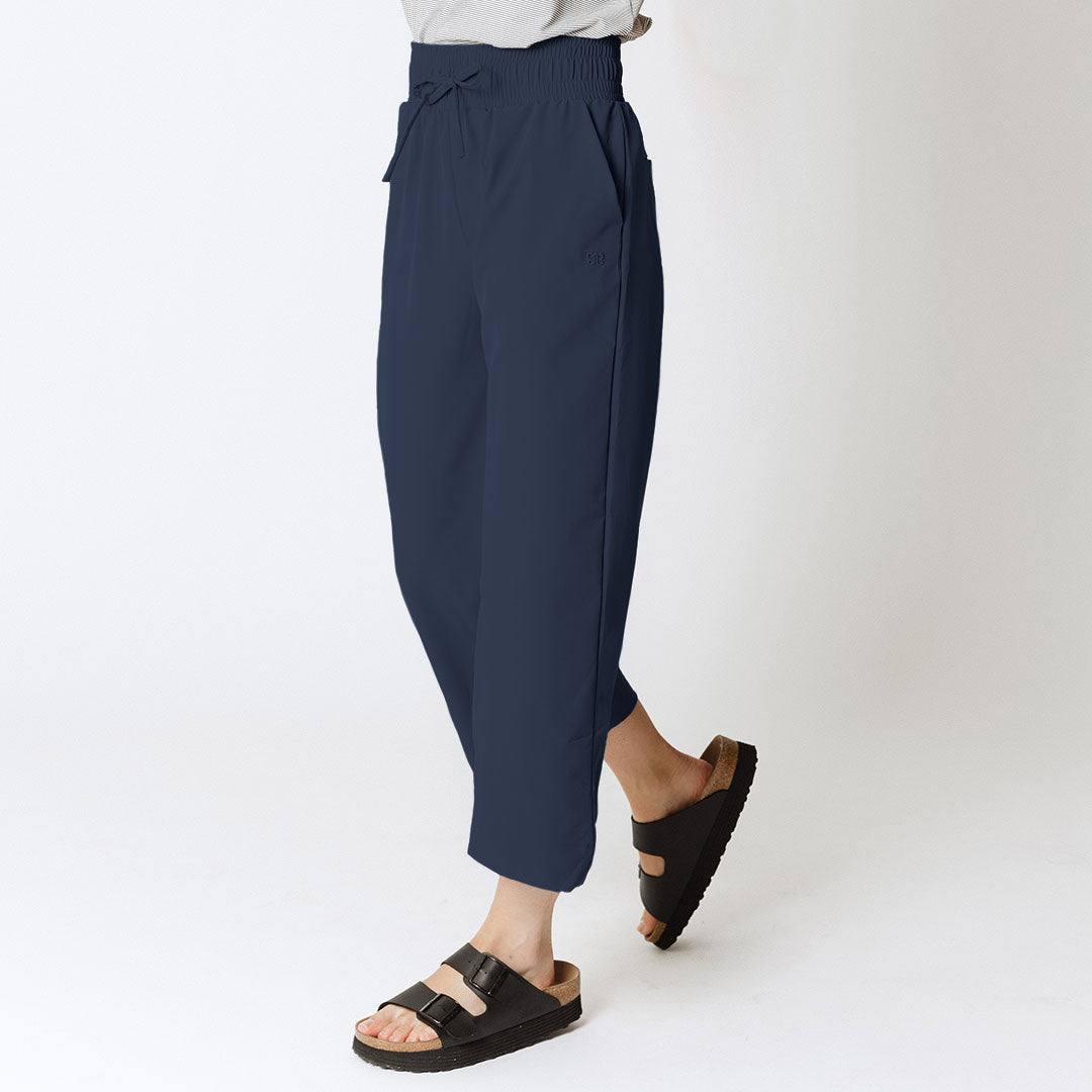 Audrey Wide Leg Pants for Women - True Blue High Waisted Flowy Trousers | Perfect for Office, Casual Wear & Travel