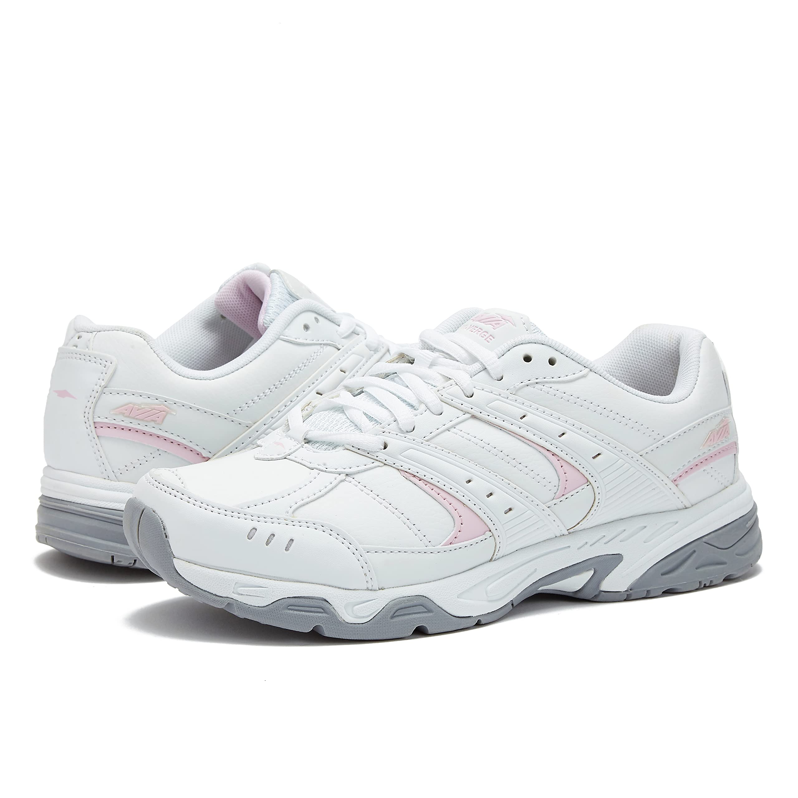 Avia Verge Women's Sneakers - Lightweight Tennis, Court, Cross Training & Pickleball Shoes with Arch Support | Classic Black & White Walking Shoes | Wide & Medium Width Options | Perfect for Gym, Workouts & Casual Wear