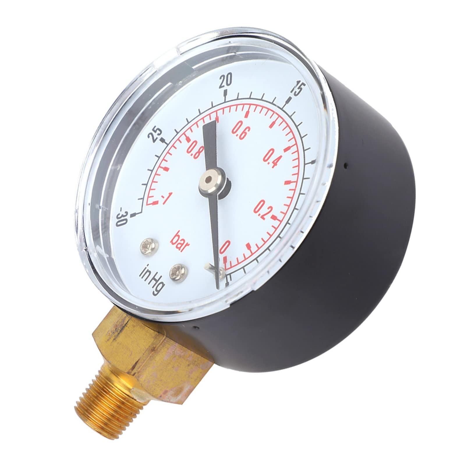 Fafeicy 50mm Vacuum Gauge -1-0Bar/-30-0inHg, 1/8