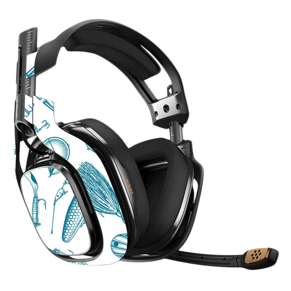 MightySkins Protective Vinyl Decal Wrap Cover for Astro A40 3rd Generation Gaming Headset - Teal Lures Design | Durable, Customizable & Easy to Apply | Made in USA | Perfect for Gaming, Streaming & Personalizing Your Headset