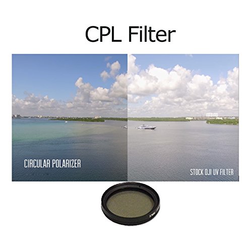 DJI Phantom 3 Series 37MM Filter Kit - Includes CPL, ND4, ND8, UV Filters, Lens Cap & Cap Keeper with Free Microfiber Cloth - Perfect for Aerial Photography, Videography and Drone Cinematography