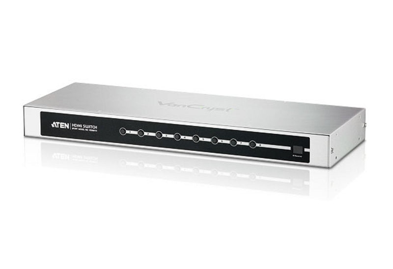 Aten VS0801H 8-Port HDMI Switch with IR & RS232 Remote Control - Perfect for Home Theater, Gaming, and Multi-Device Setup