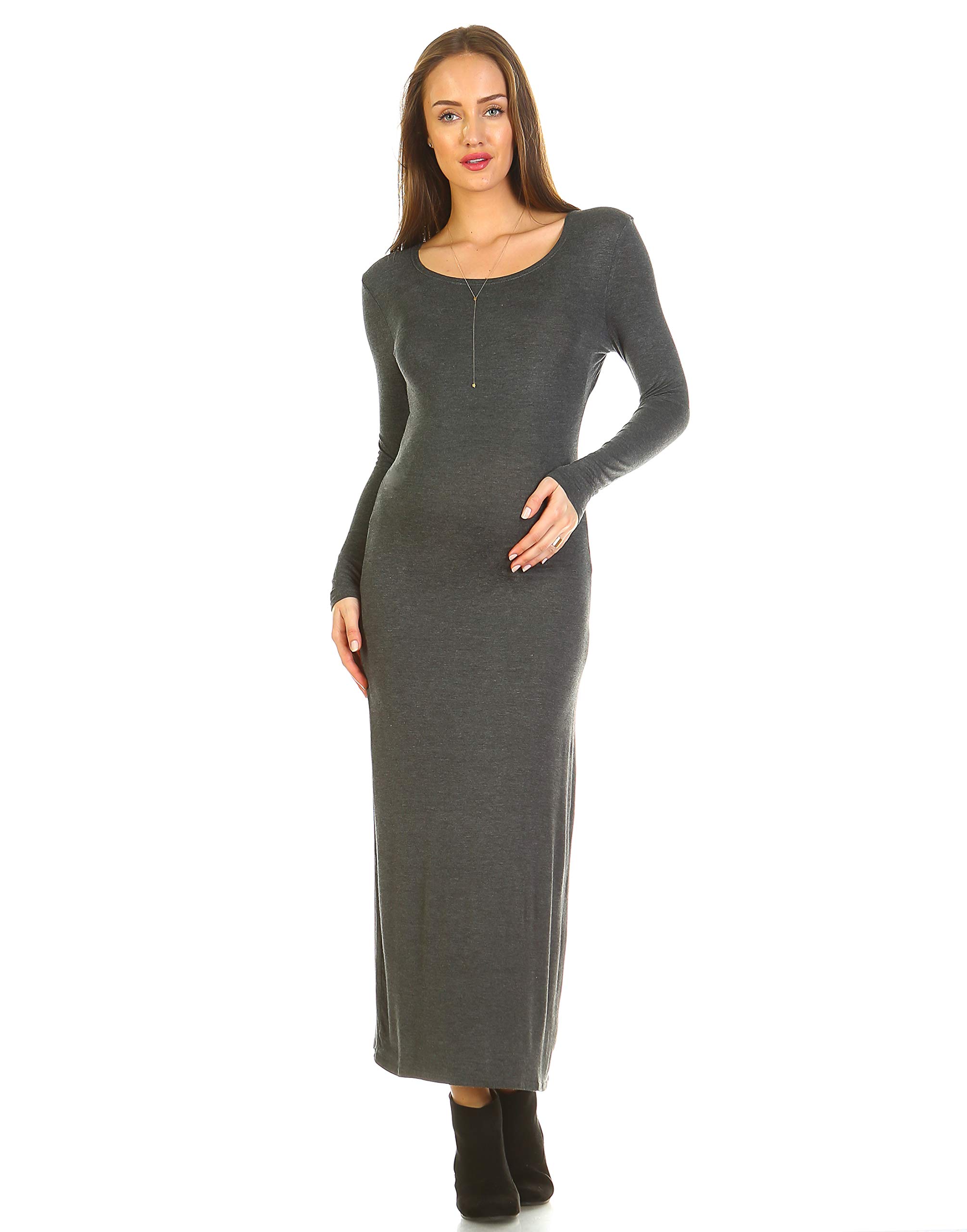 White Mark Women's Maternity 'Penelope' Maxi Dress - Plus Size Pregnancy Dress for Baby Shower, Maternity Photo Shoot & Summer Vacation