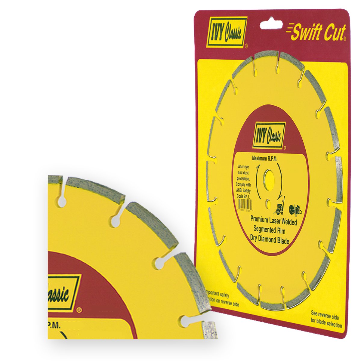 IVY Classic 37025 Premium 14-Inch Laser Welded Diamond Blade for Wet & Dry Cutting - 1-Inch (20mm) Arbor - Perfect for Masonry, Concrete, Tile & Stone Work - Ideal for Construction, Renovation & DIY Projects