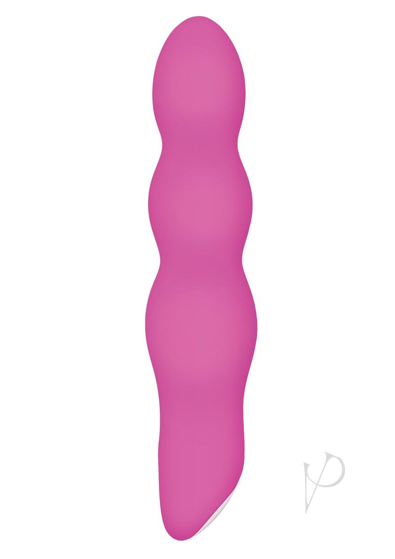 Afterglow Pink Rechargeable Silicone Vibrator with LED Lights - Perfect for Couples, Solo Play & Romantic Nights