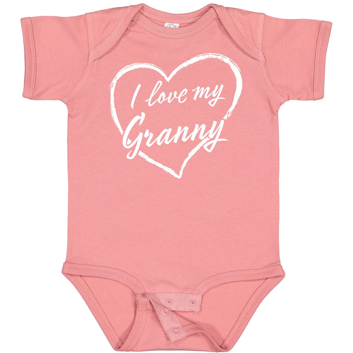 Inktastic I Love My Granny White Chalk Heart Baby Bodysuit - Cute Outfit for Grandparents Day, Family Photos & Special Occasions