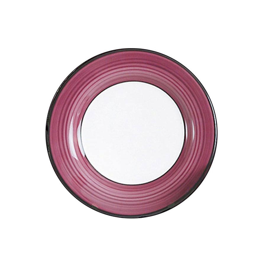 Elegant White & Purple Spree Pattern Dinner Plate Set - 4 Piece Fine China for Formal Dining & Special Occasions