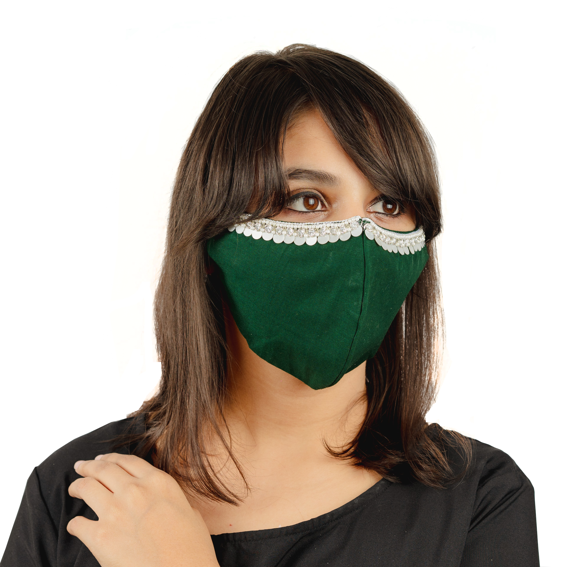 5-Pack Cotton Face Masks with Decorative Hanging Tassels - Soft Breathable Fabric for Daily Use, Travel & Outdoor Activities