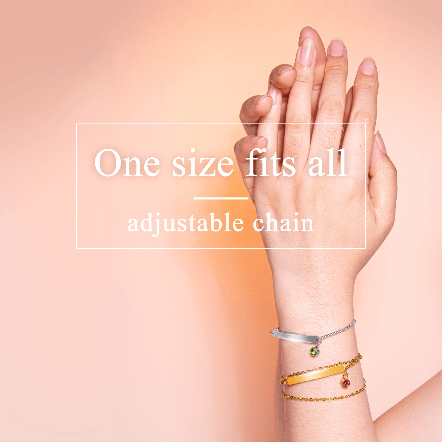 Caramel Sweet Life Birthstone Bracelets for Women - Personalized Mom Bracelet with Custom Name - Meaningful Birthday Gift for Mother, Sister & Best Friend | Perfect for Mother's Day, Anniversary & Special Occasions