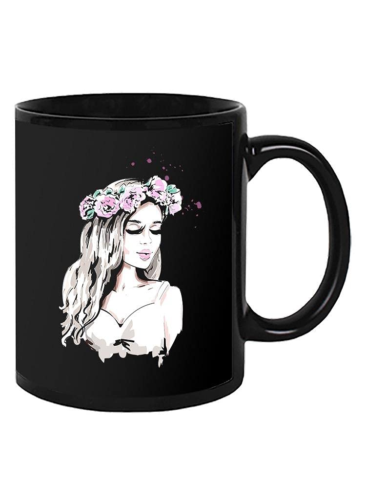 Smartprints Rose Wreath Coffee Mug - Elegant Floral Design Ceramic Cup for Women & Men - Perfect for Home, Office, Tea & Coffee Lovers Gift