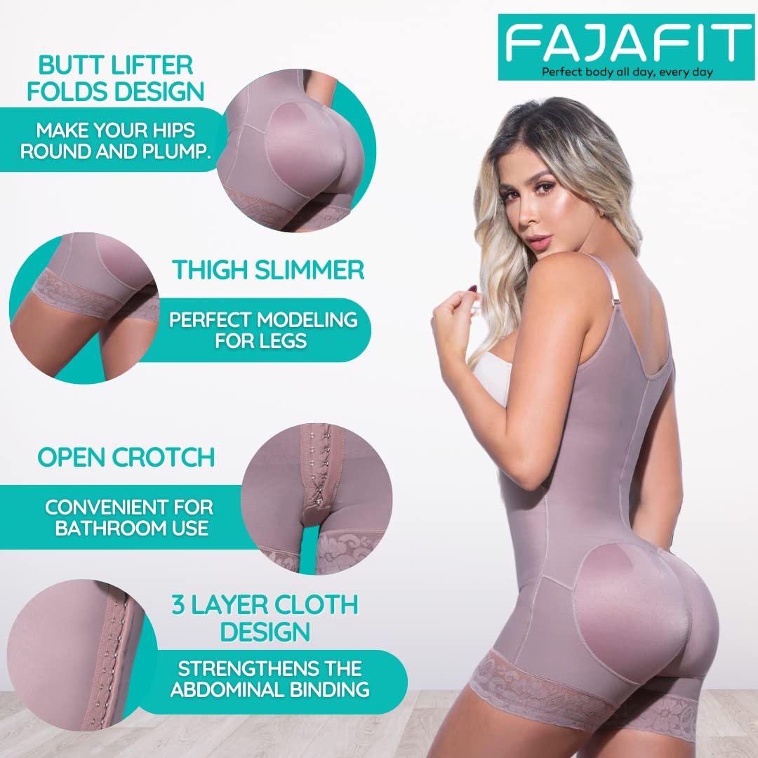 303 High Compression Shapewear for Women - Tummy Control & Butt Lifting Colombian Fajas - Thigh Slimmer Body Shaper - Perfect for Everyday Wear, Special Occasions & Postpartum Recovery