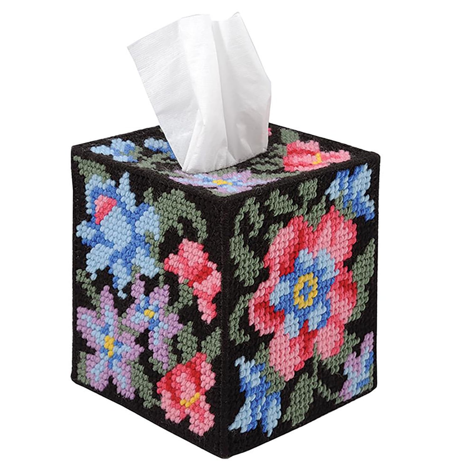 Elegant Handmade Leisure Arts Tissue Box Cover - Decorative Home & Office Accessory for Living Room, Bedroom, or Bathroom
